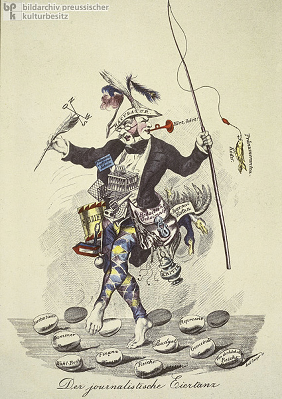 „Der journalistische Eiertanz” (um 1840)